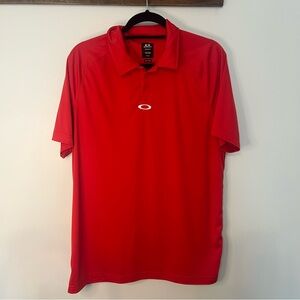 Oakley Red Performance Polo Shirt Men’s XL Regular Fit